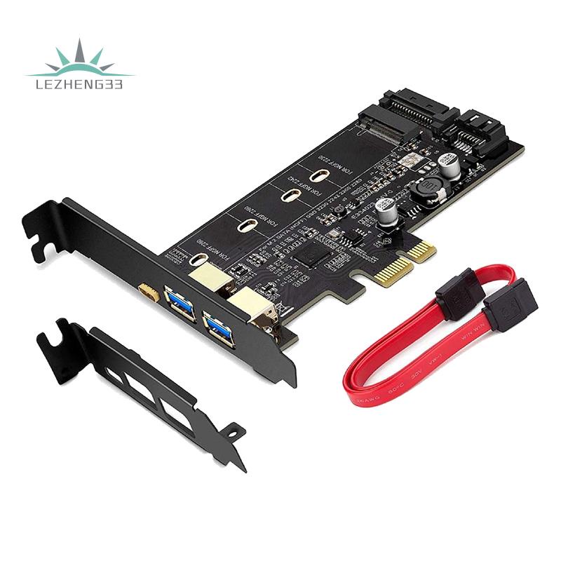 Thẻ Chuyển Đổi PCI-E Sang USB 3.0 PCI Incl.1 USB C Và 2 Cổng USB A M.2 NVME Sang PCIe 3.0 Kèm Giá Đỡ