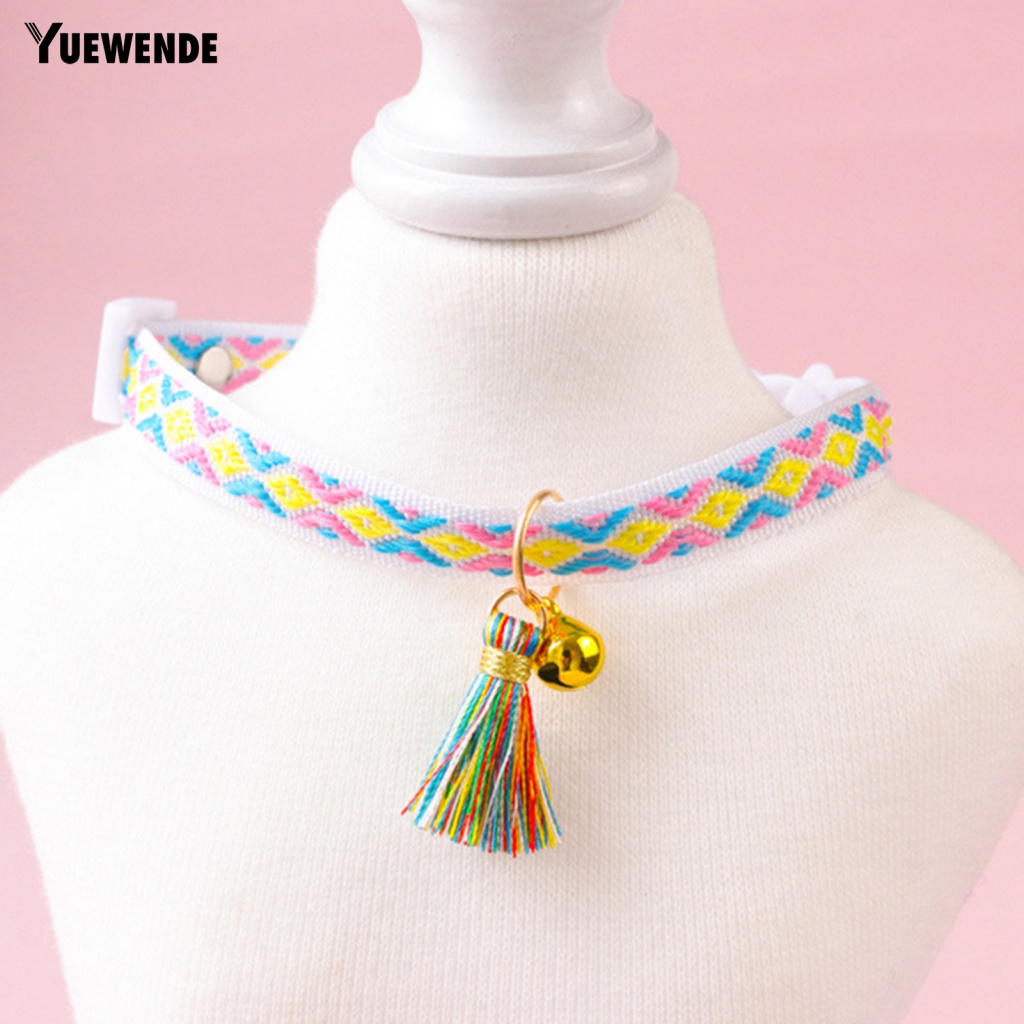 Vòng Cổ Gắn Chuông Họa Tiết Hình Học Nhiều Màu Thời Trang Cho Thú Cưng