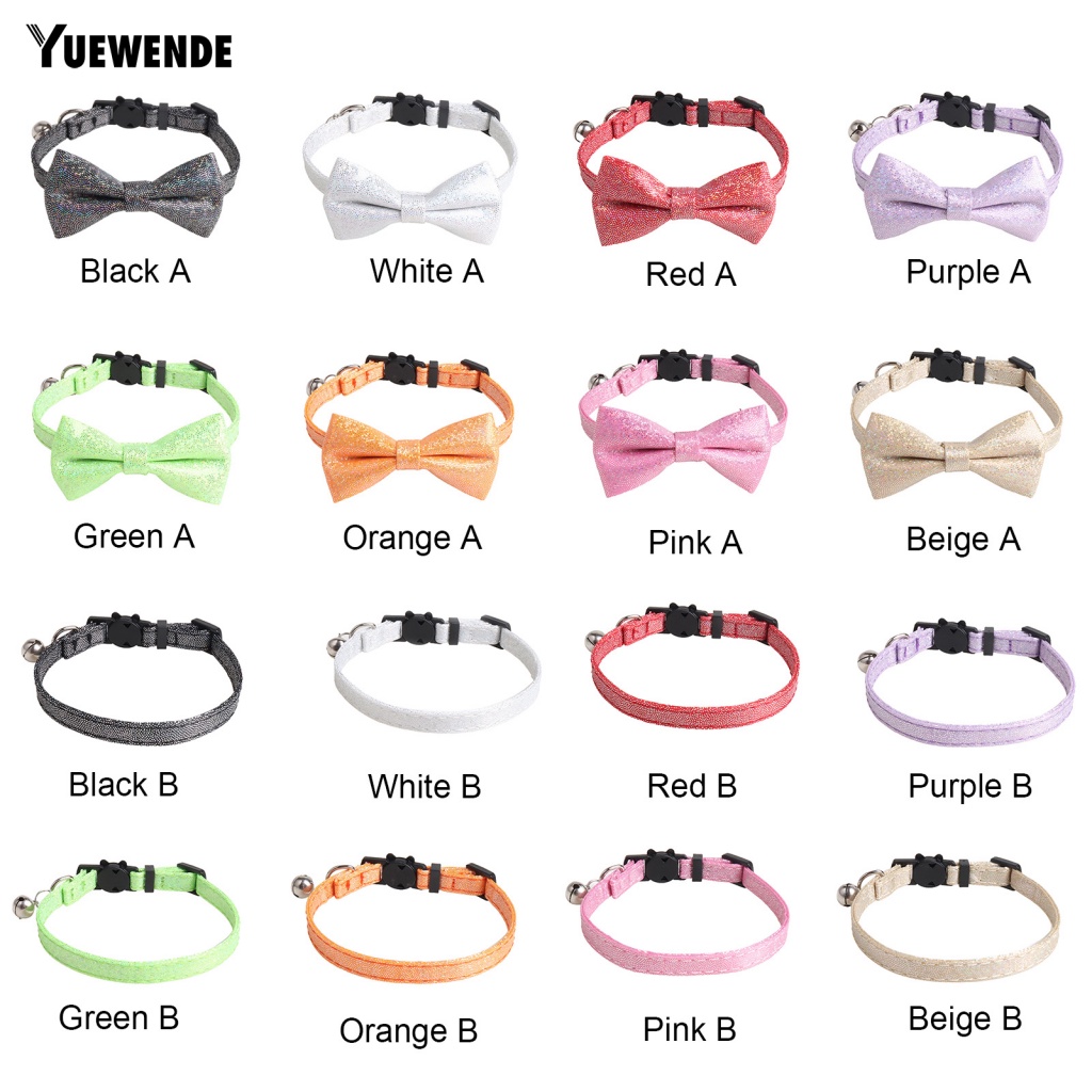 Vòng Cổ Đính Nơ Màu Sắc Lấp Lánh Trọng Lượng Nhẹ Dành Cho Mèo Cưng
