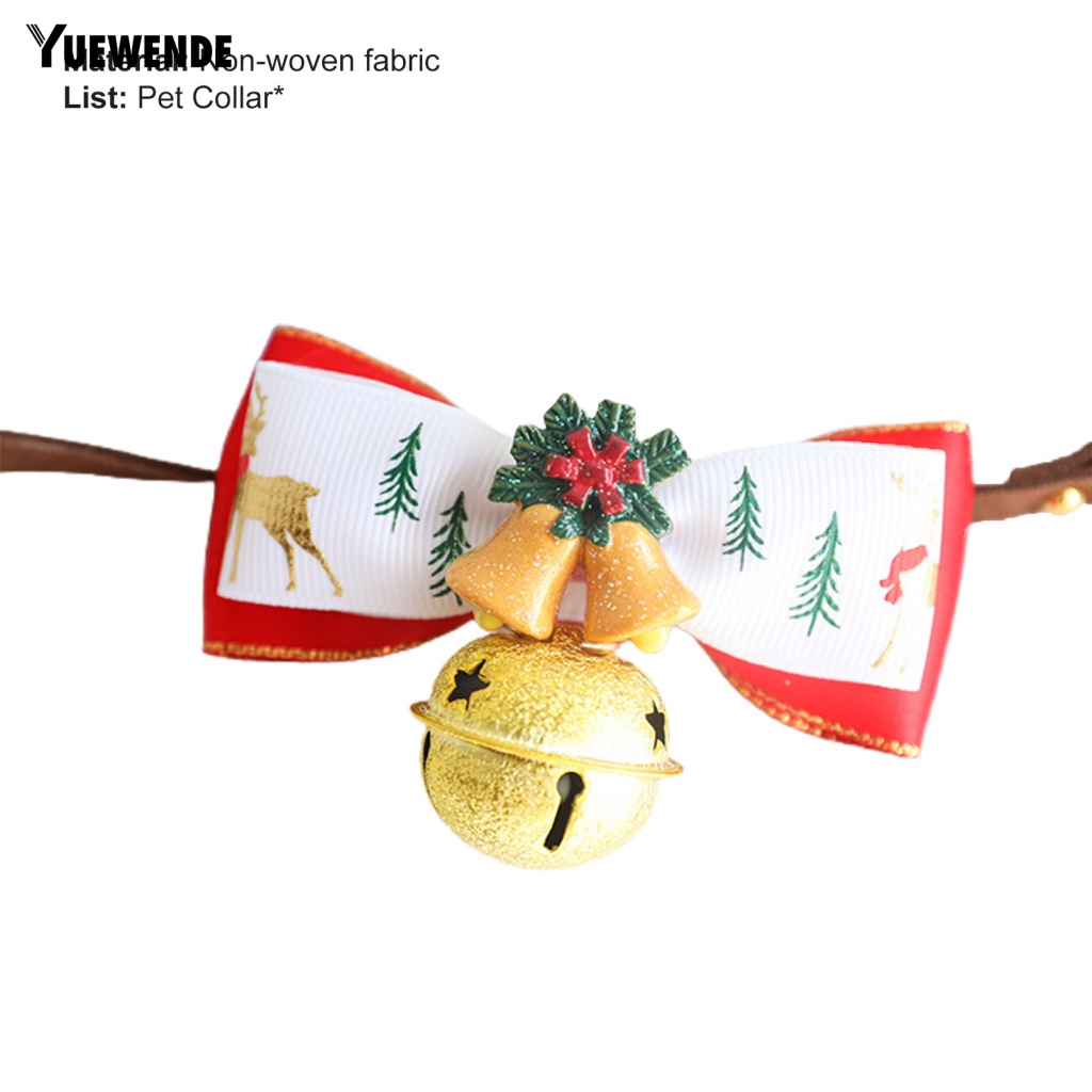 Vòng Cổ Gắn Chuông Họa Tiết Giáng Sinh Thời Trang Cho Thú Cưng