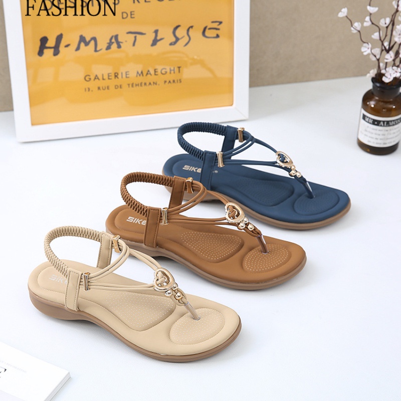 Giày Sandal Mũi Tròn Thoải Mái Phong Cách Bohemian Size Lớn 41 42