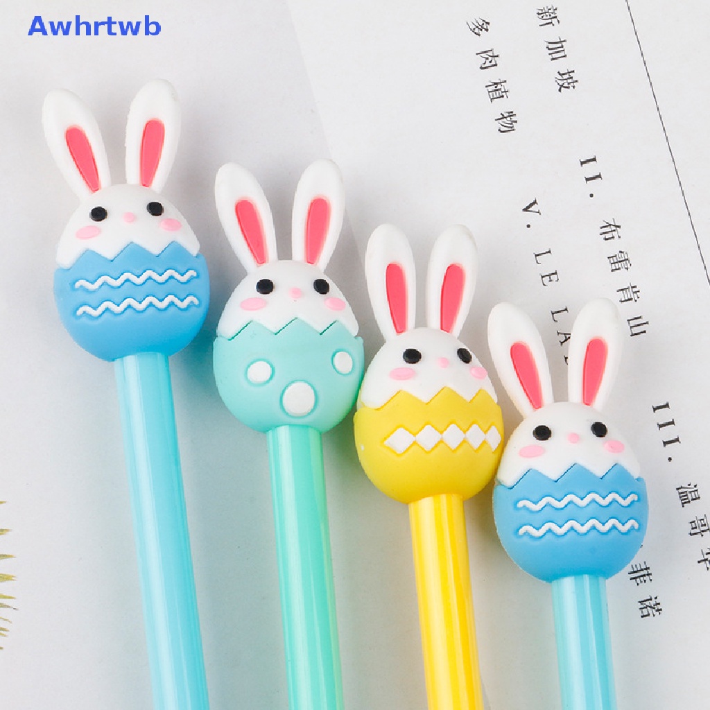Set 3 Bút Mực Gel Ngòi 0.5mm Hình Thỏ Trứng Phục Sinh Dễ Thương Mới