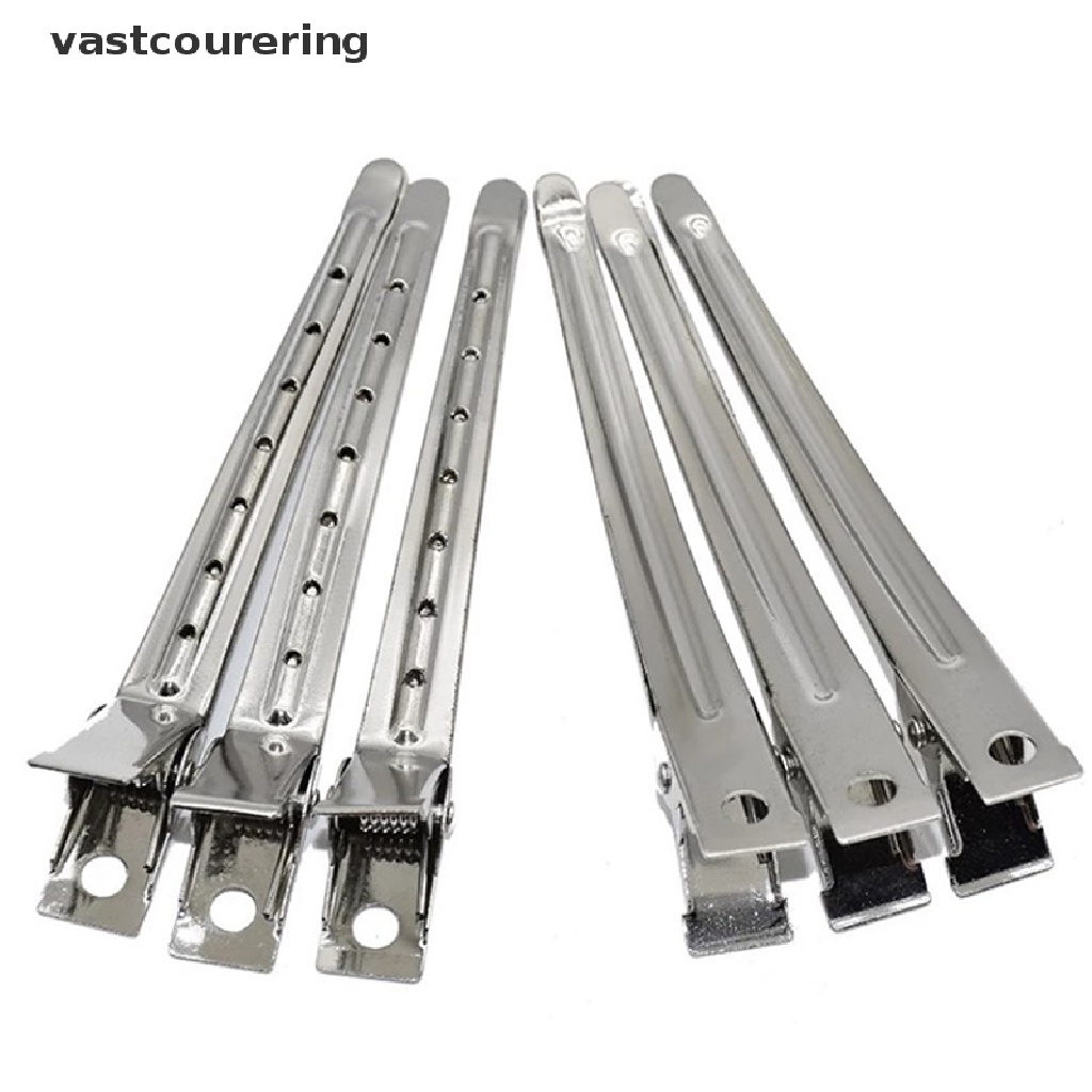 Bộ 10 Kẹp Chia Tóc Bằng Thép Không Gỉ Tiện Dụng