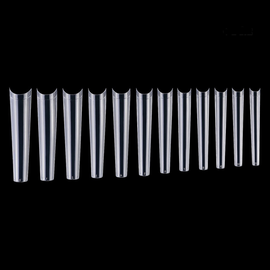 Hộp 240 Móng Tay Giả Kiểu Pháp Siêu Dài Trong Suốt Tự Nhiên Cho Nữ