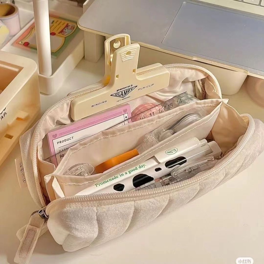 Túi Đựng Bút Chì Cỡ Lớn Họa Tiết Bánh Mì / Sữa / Đậu Nành Dễ Thương