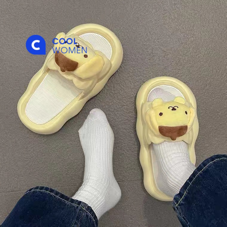 Dép Sandal Đế Dày Chống Trượt Phong Cách Hoạt Hình Chó Cinnamon Thời Trang Mùa Hè Dành Cho Bạn Nữ