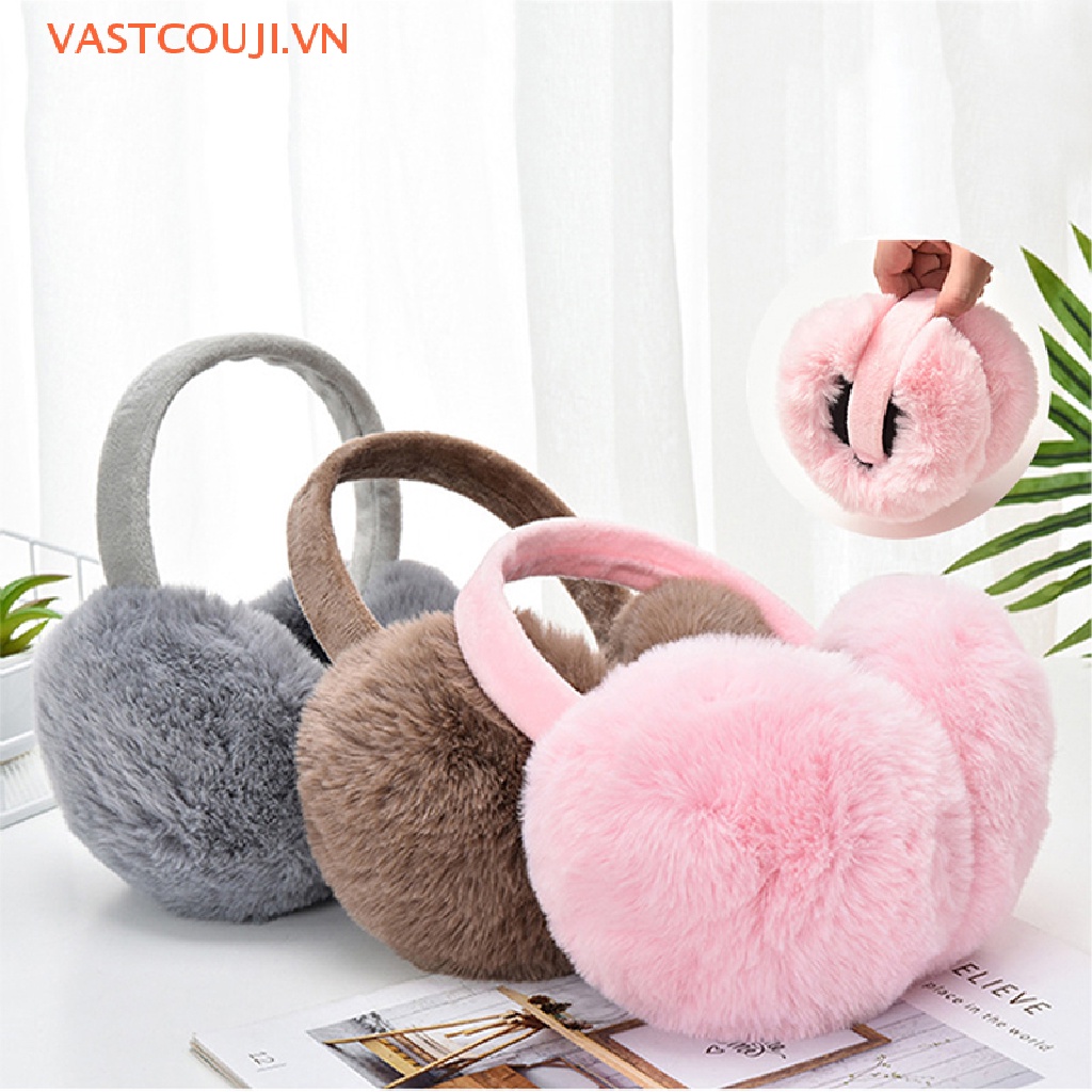 Chụp Tai Giữ Ấm Bằng Vải Bông Dễ Thương Thoải Mái Thời Trang Thu Đông