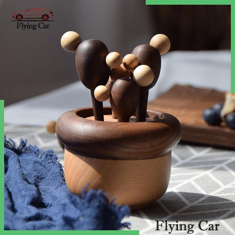 Nĩa Ăn Trái Cây Bằng Gỗ Dễ Thương Lzdjfmy2