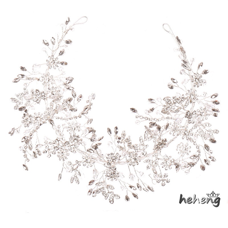 Cài Tóc Hình Vương Miện Đính Đá Pha Lê Lãng Mạn Cho Cô Dâu