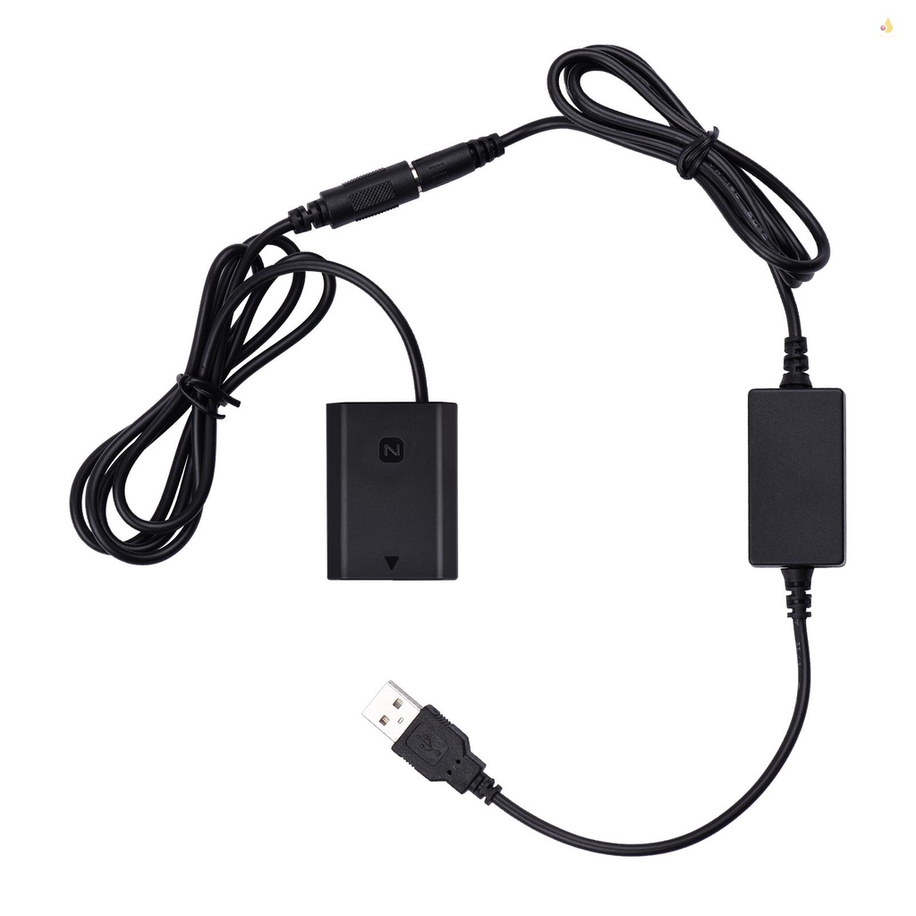 Bộ Nối Pin Andoer DR-FZ100 DC NP-FZ100 Với Cáp Nguồn DC USB Tương Thích Với A9 A7R3 A7M3 A7S3 A7III A7R4 A7M4 A6600 Ca