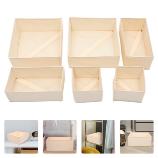 Dresser Storage Organizer Toy Boxes Drawers Clothing Clothes Divider Nursery Basket Bins 6 Pcs