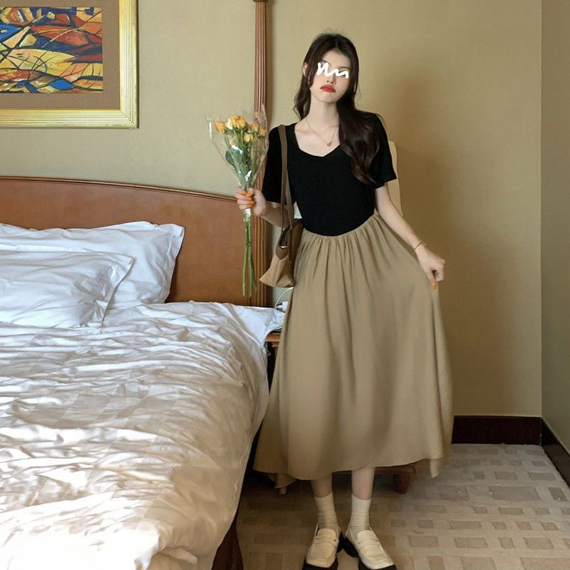 COZOK Đầm Ngắn Tay Ôm Eo Thời Trang Dành Cho Nữ