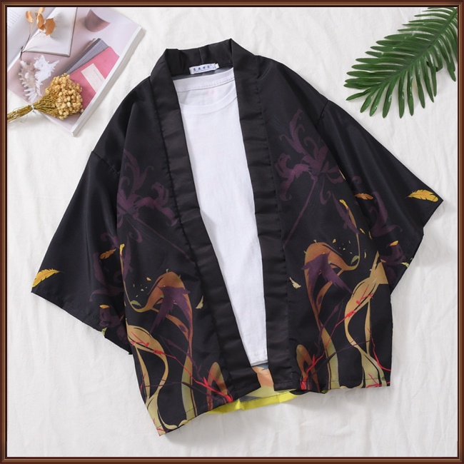 Áo Khoác Kimono Dáng Rộng Họa Tiết Hoạt Hình Thời Trang Xuân Hè Dành Cho Nam Và Nữ