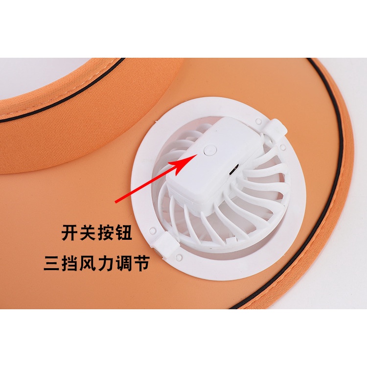 Mũ Chống Nắng Mùa Hè Chống Tia Cực Tím Rỗng Có Quạt Điều Chỉnh Được Hợp Thời Trang Cho Nữ