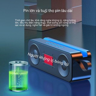 Loa siêu trầm âm thanh Bluetooth, chất lượng âm thanh cao, âm lượng lớn, thẻ ngoài trời, loa nhỏ không dây di động