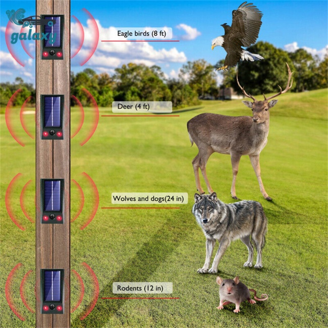 Galaxy Đèn Led Năng Lượng Mặt Trời Chống Nước Đuổi Côn Trùng Cho Thú Cưng Chó Mèo Chuột