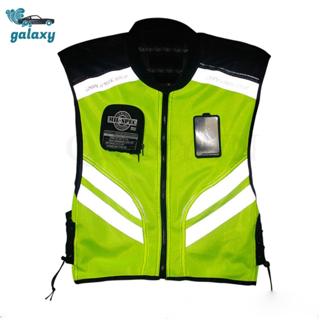 Galaxy Áo Bảo Hộ Phản Quang Thoáng Khí An Toàn Khi Lái Xe Có Túi Tiện Dụng