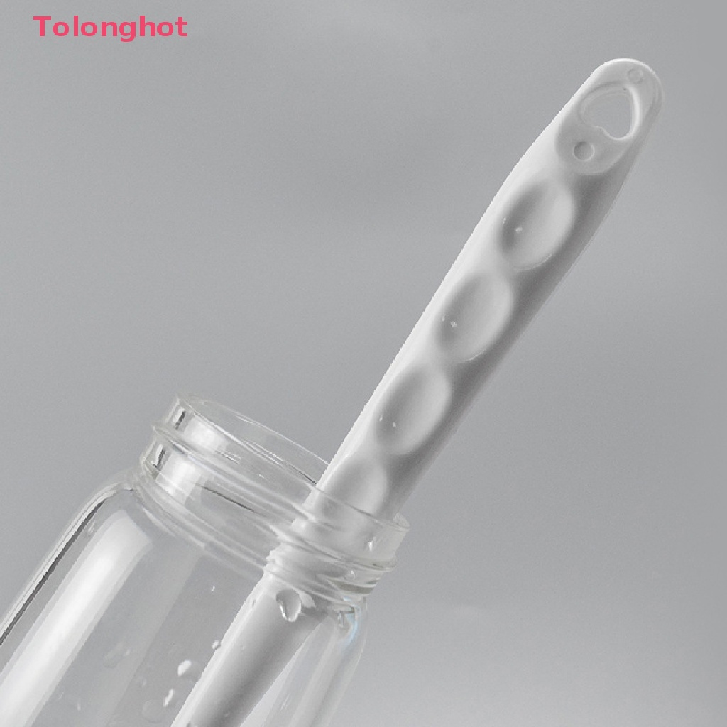 Set 2 Bàn Chải Silicone Cán Dài Vệ Sinh Ly Cốc Tiện Dụng