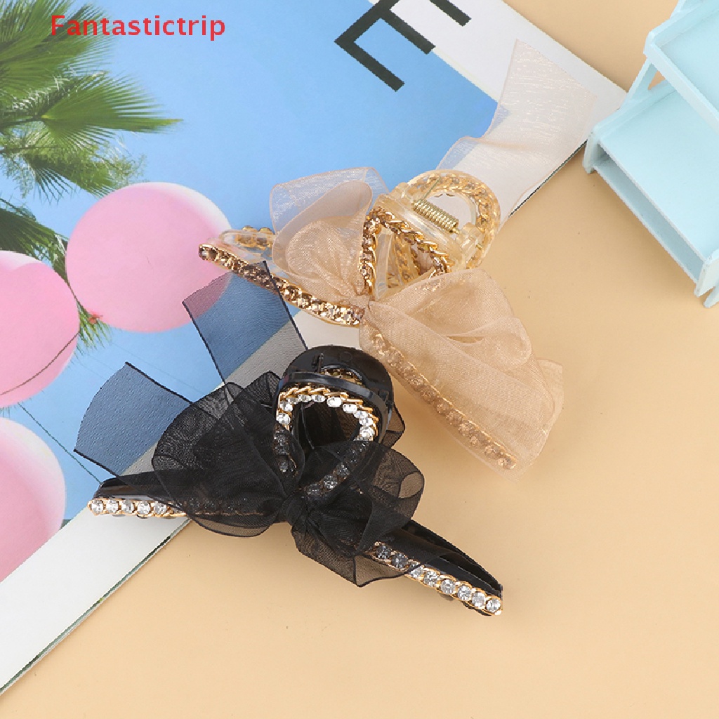 Kẹp Tóc Nơ Ruy Băng Hình Cá Mập Thanh Lịch Cho Bé Gái Mới