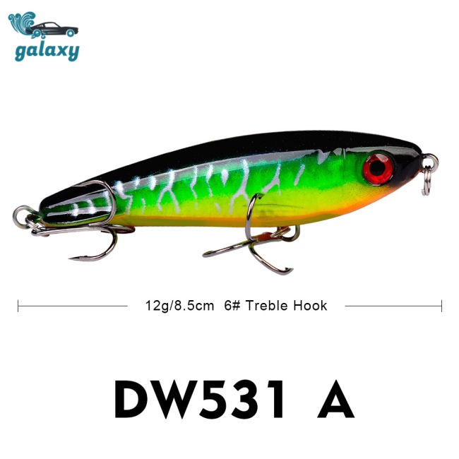 Galaxy Mồi Câu Cá Giả Bằng Nhựa 6 Màu 12g / 8.5cm