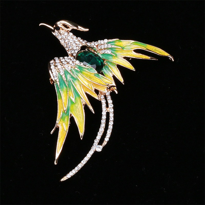 Mới Trâm Cài Áo Hình Chú Chim Đính Đá Nhiều Màu Sắc Thời Trang Cao Cấp