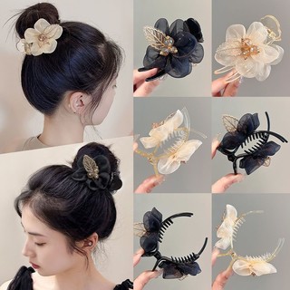 Kẹp Tóc Lưới Hoa Đơn Giản Thanh Lịch Mùa Hè Cho Nữ