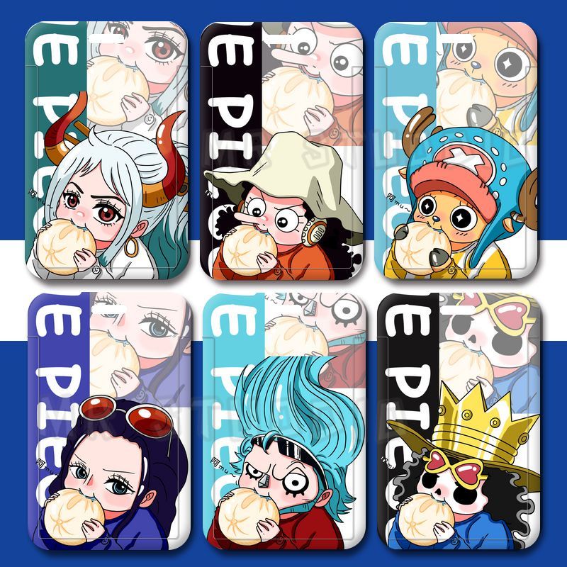 Dây Đeo Thẻ Diy Họa Tiết Hoạt Hình One Piece Xinh Xắn Dễ Thương