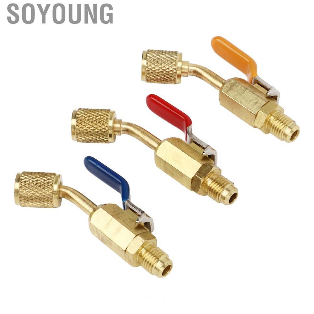 Soyoung Refrigerant Ball Valve  Air Conditioning Refrigerant Ball Valve 6PCS Easy Connection  for R410A R134A Refrigeration Charging Hoses