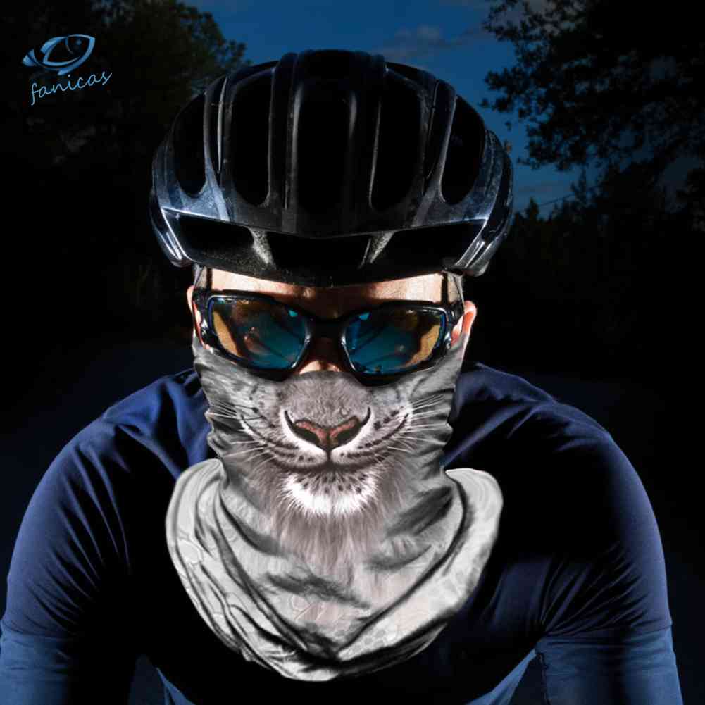 Khăn Choàng Cổ Che Phủ Mặt Không Đường May Thoáng Khí In Họa Tiết Động Vật Dành