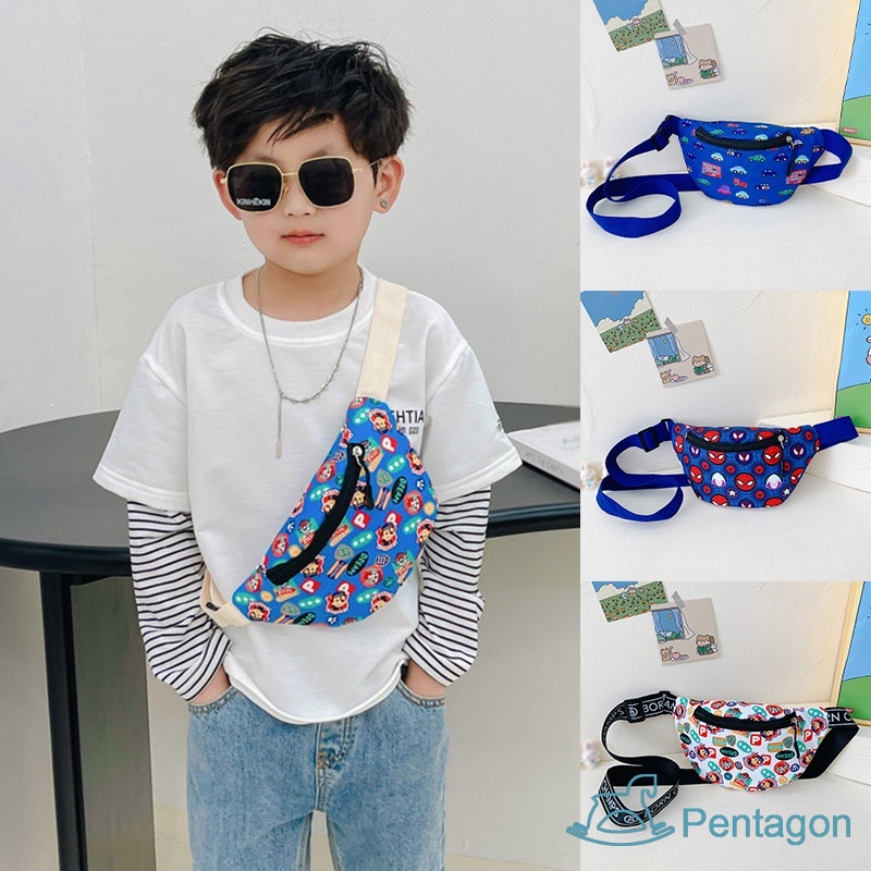 Túi Đeo Chéo In Họa Tiết Hoạt Hình Siêu Nhẹ Phong Cách Hàn Quốc Cho Bé