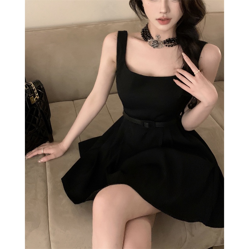 Đầm Mini Cổ Vuông Dáng Chữ A Thời Trang Dự Tiệc Cho Nữ