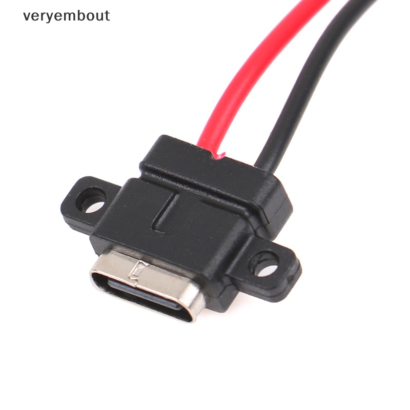 Cổng USB Type C 2Pin Chống Thấm Nước Có Lỗ Sạc Nhanh Giao Diện USB Kèm Cáp H11.5mm n