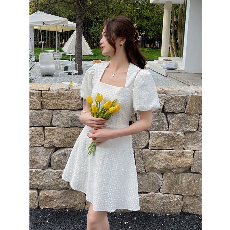 COZOK Đầm Ngắn Tay Thắt Nơ Sau Lưng Thời Trang Gợi Cảm Cho Nữ