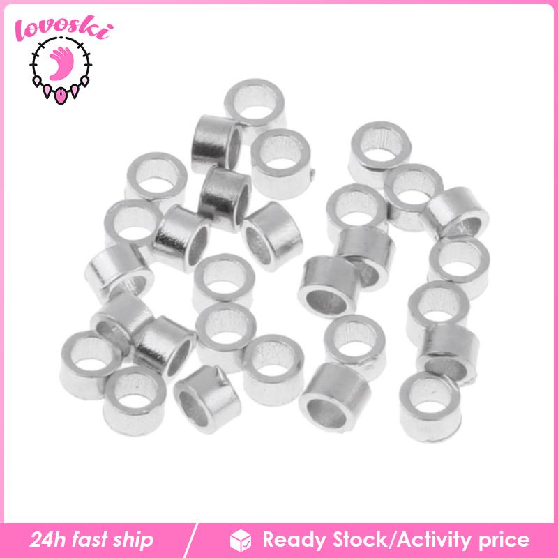 Set 30 Nắp Đậy Dây Chuyền / Bông Tai / Vòng Tay Bằng Bạc Sterling 925 Kích Thước 1mm