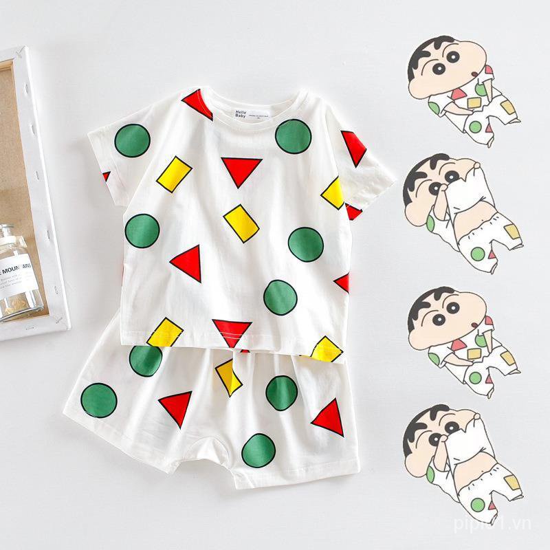 Bộ Đồ Ngủ Tay Ngắn In Hoạt Hình Shin-Chan Dễ Thương Cho Bé Gái / Bé Trai cxb Ppi01.vn4.25