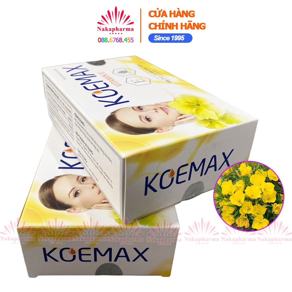 Viên uống đẹp da Koemax Vitamin E - Giúp bổ sung vitamin E, chống oxy hóa, ngừa lão hóa da