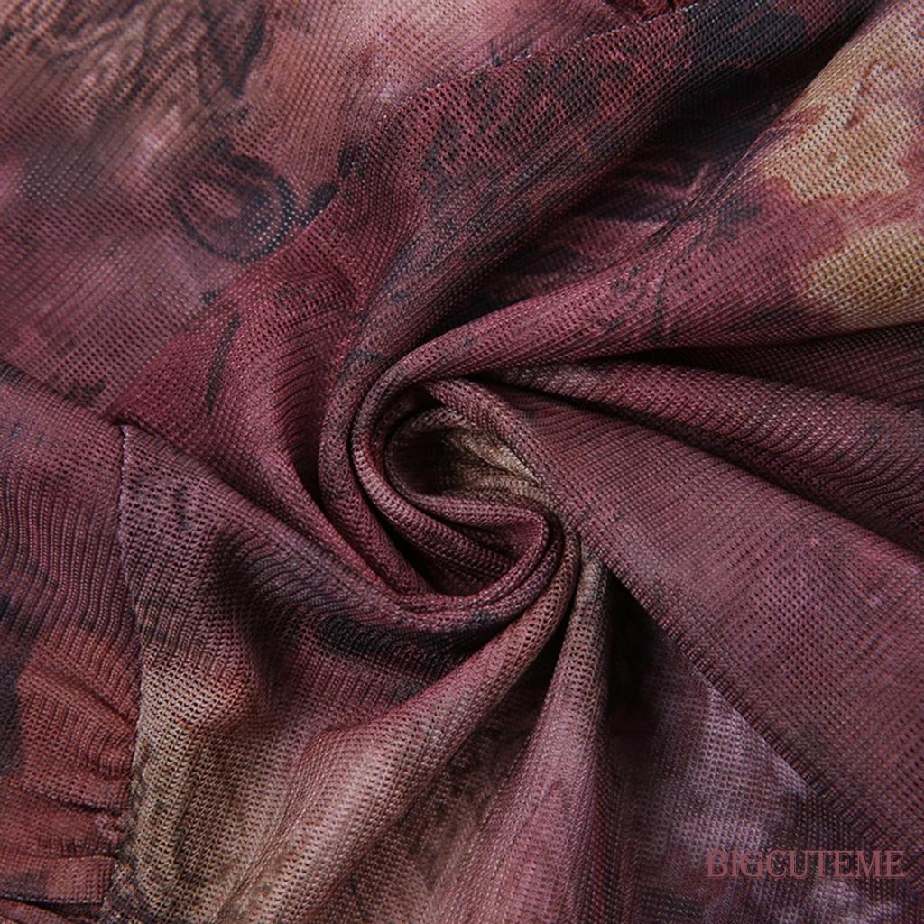 Áo Hai Dây Sát Nách Phối Lưới In Họa Tiết Vintage Thời Trang Mùa Hè Cho Nữ