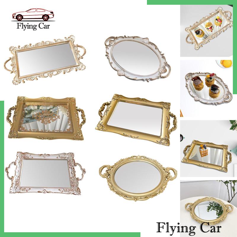 [Lzdjfmy2] Khay Gương Trang Điểm Để Bàn Trang Sức Trang Trí Trung Tâm