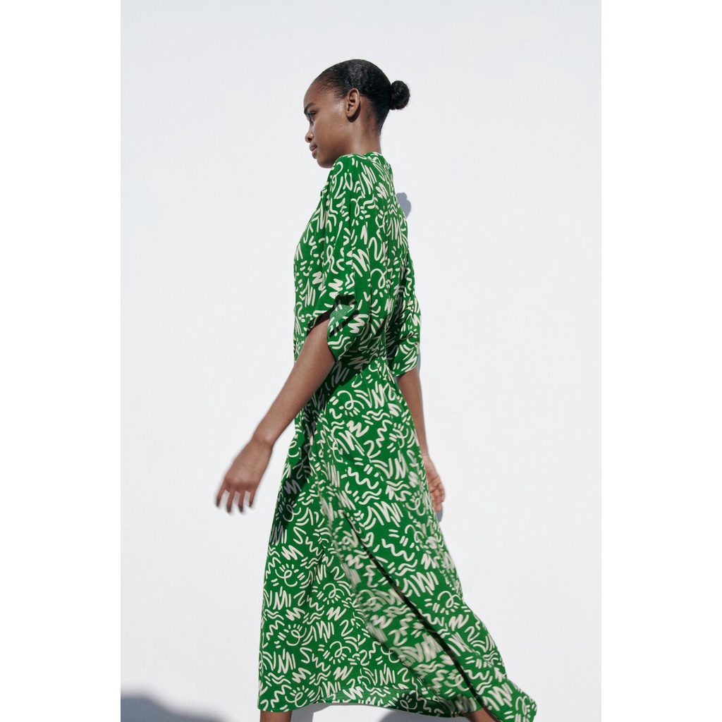 Đầm Zara Dáng Dài In Họa Tiết Phong Cách Âu Mỹ Thời Trang Xuân Hè Cho Nữ 2183048