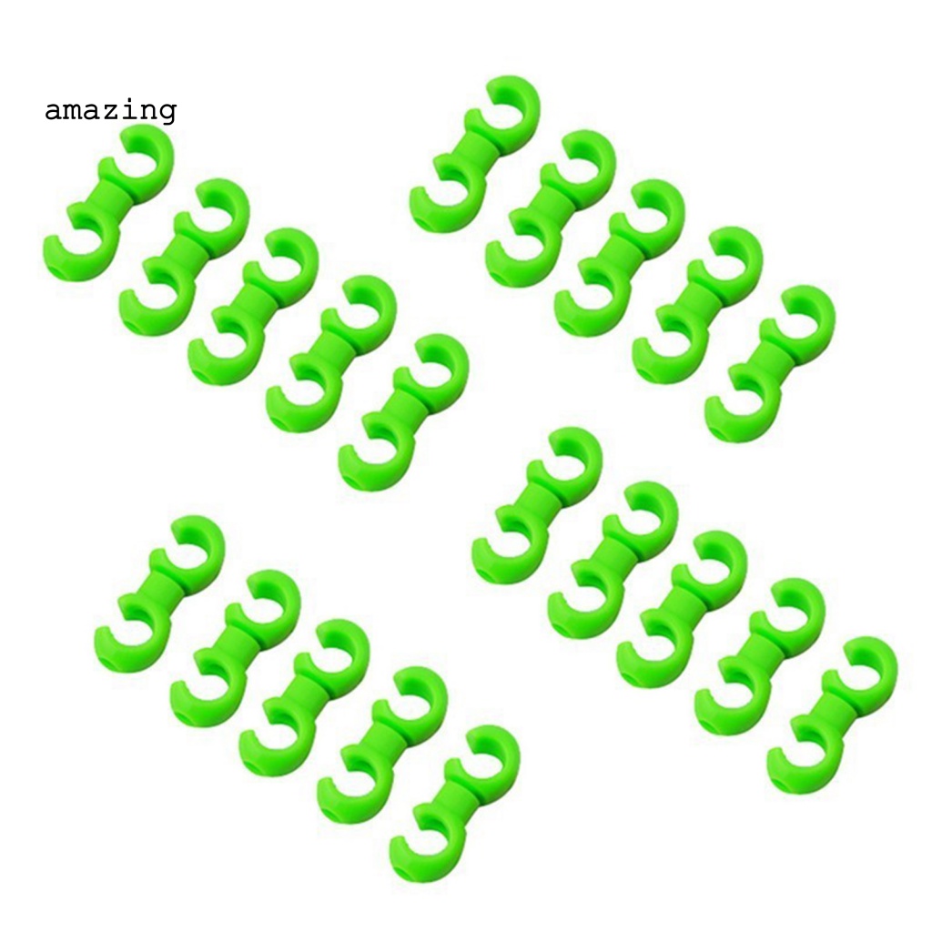 Bộ 20 Kẹp Dây Cáp Xe Đạp Hình Chữ S Nhiều Màu Có Thể Xoay Được