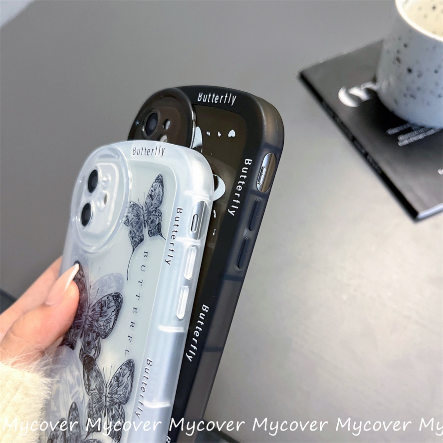 Ốp Điện Thoại Silicon Mềm Họa Tiết Bươm Bướm Cho iPhone 14 13 12 11 Pro Max X XR Xs Max 6 7 8 Plus