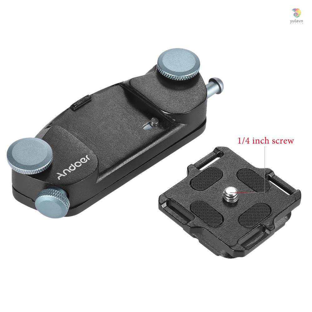 ANDOER Kẹp Gắn Máy Ảnh yula Tháo Lắp Nhanh Bằng Kim Loại Cho Dslrs Max. yula) Và Dây Đeo Thắt Lưng Tải Trọng Lớn 20kg 20kg Chất Lượng Cao