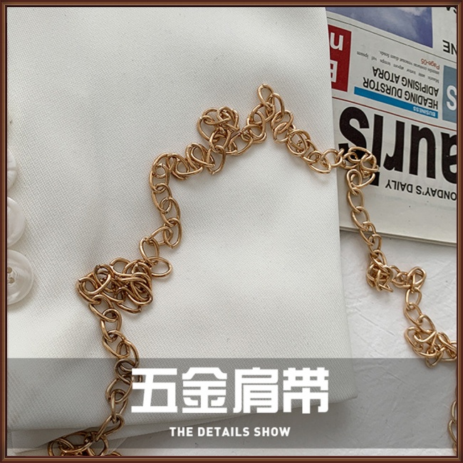 Túi Đeo Chéo Mini Bằng Da Pu Đính Ngọc Trai Nhân Tạo Phối Dây Đeo Sợi Xích Thời Trang Dành Cho Nữ