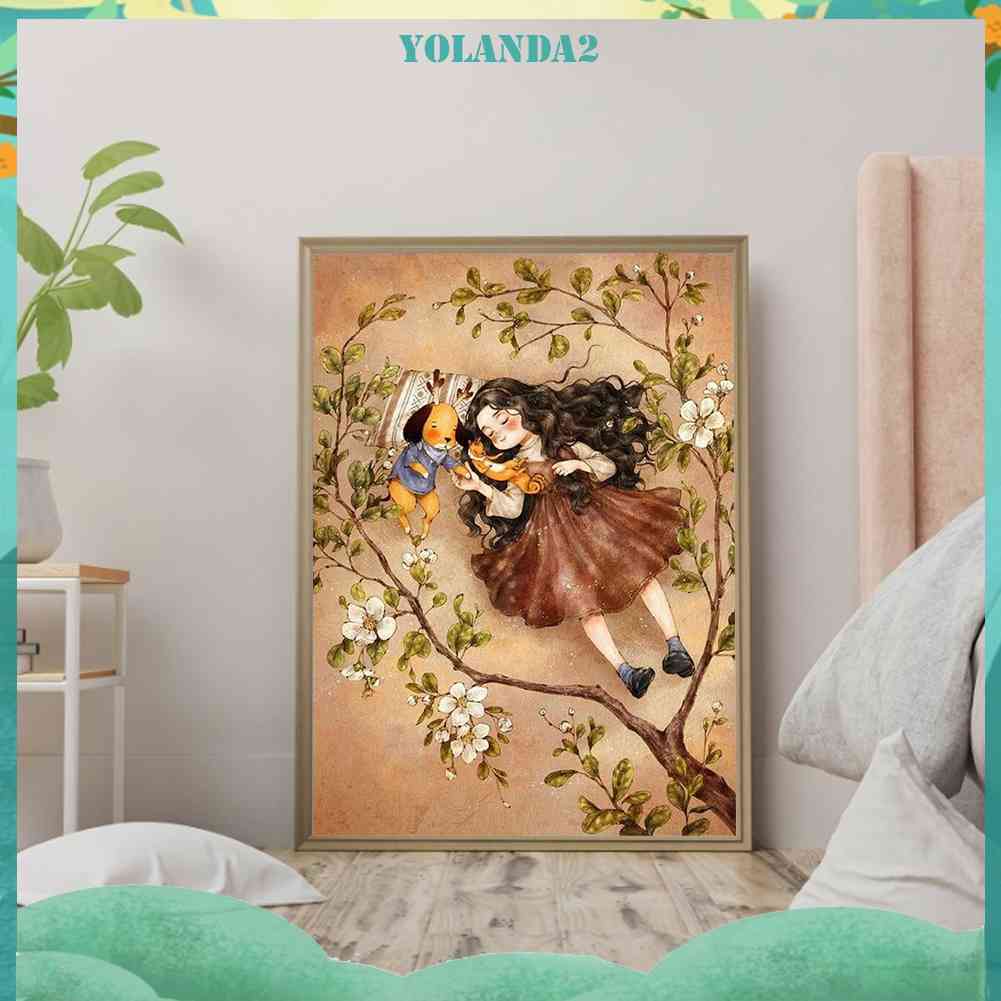 Bộ Tranh Đính Đá 5D Họa Tiết Hoạt Hình Độc Đáo DIY Dùng Trang Trí Nhà Cửa