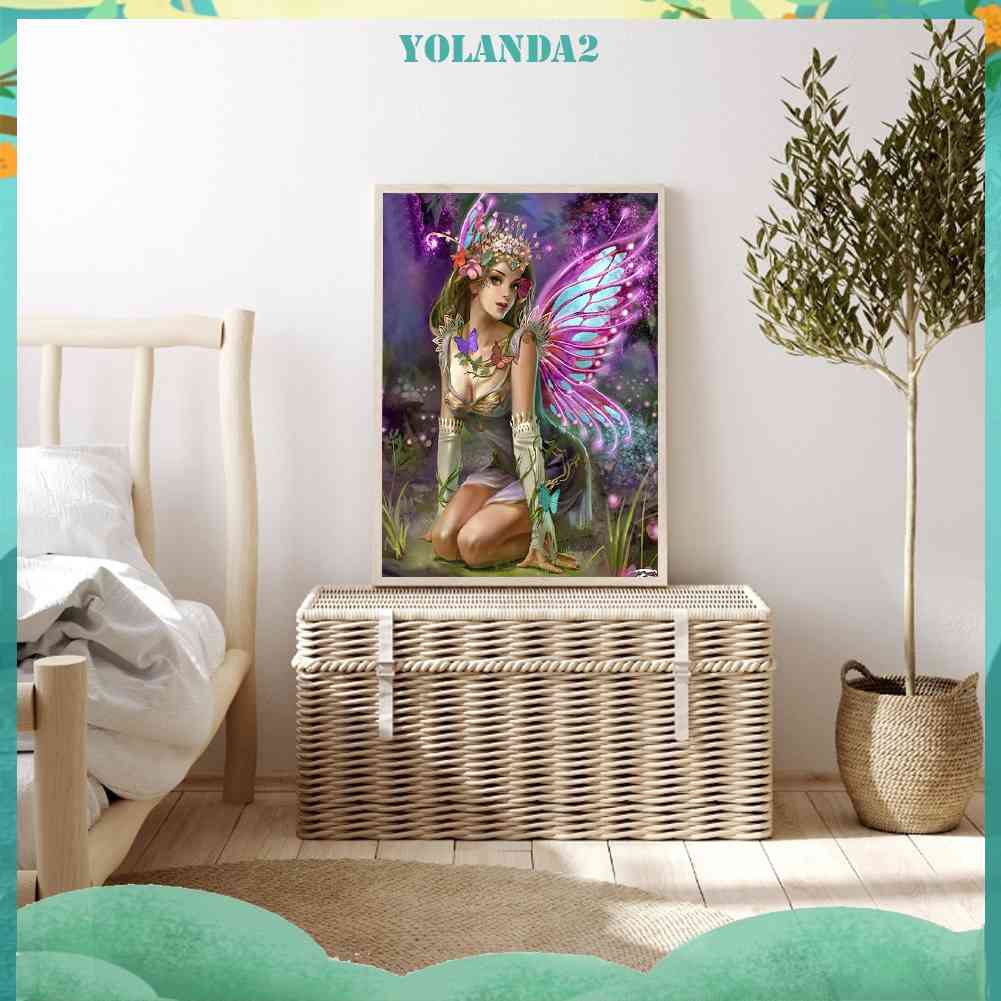 Bộ Tranh Đính Đá 5D Họa Tiết Bươm Bướm Độc Đáo DIY Dùng Trang Trí Nhà Cửa