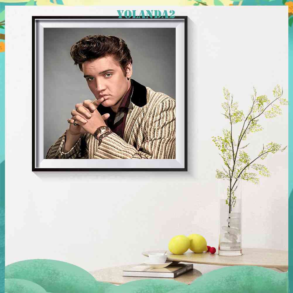 Tranh Đính Đá Kim Cương Toàn Bộ 5D DIY Hình Elvis Presley