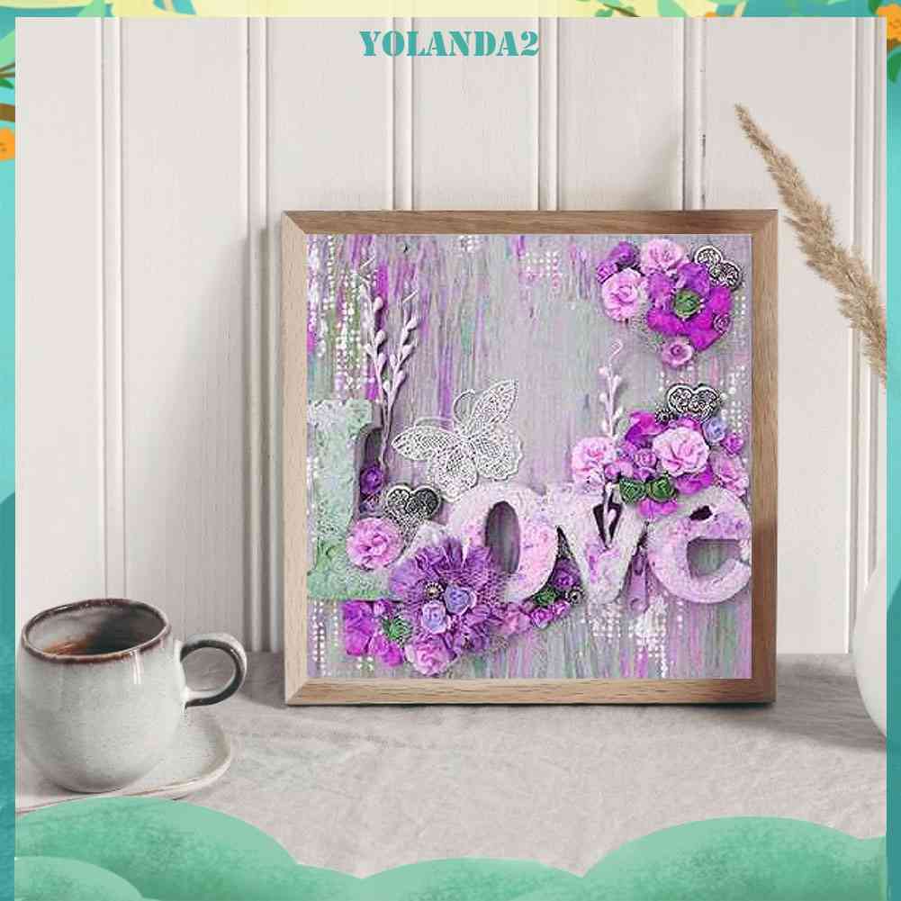 Bộ Tranh Đính Đá Toàn Bộ Họa Tiết Trái Tim Độc Đáo Trang Trí Nhà Cửa