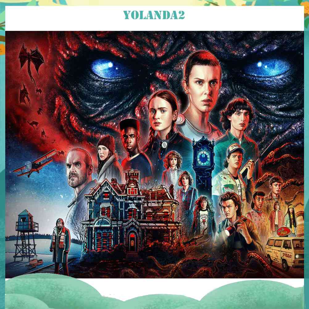 Tranh Đính Đá Kim Cương Toàn Bộ Tròn In Hình Phim Stranger Things