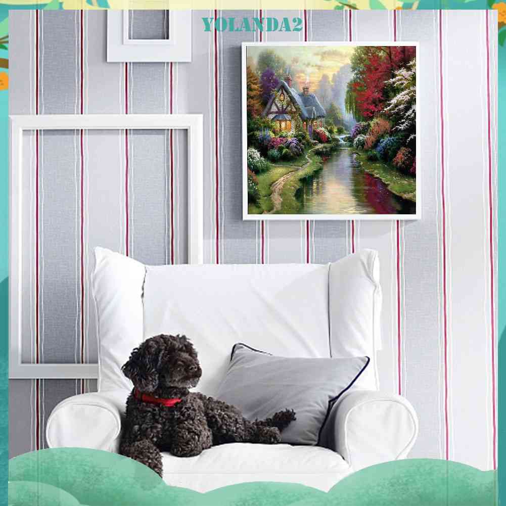 Bộ Tranh Đính Đá Tự Làm Toàn Diện Họa Tiết Phong Cảnh Trang Trí Phòng Ngủ