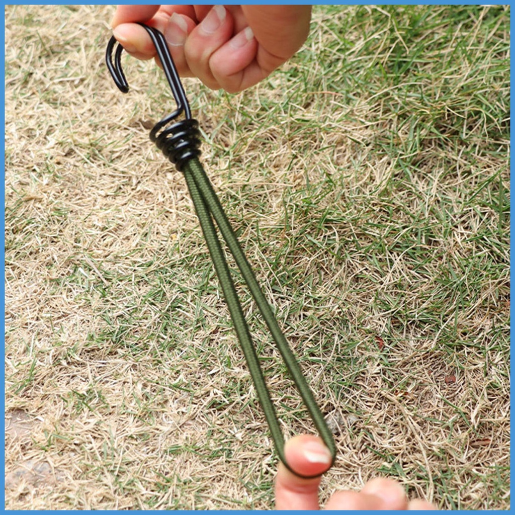 Dây Thừng Dựng Lều Co Giãn Chịu Được Sức Nặng Kèm Kẹp Carabiner Cho Hoạt Động Ngoài Trời